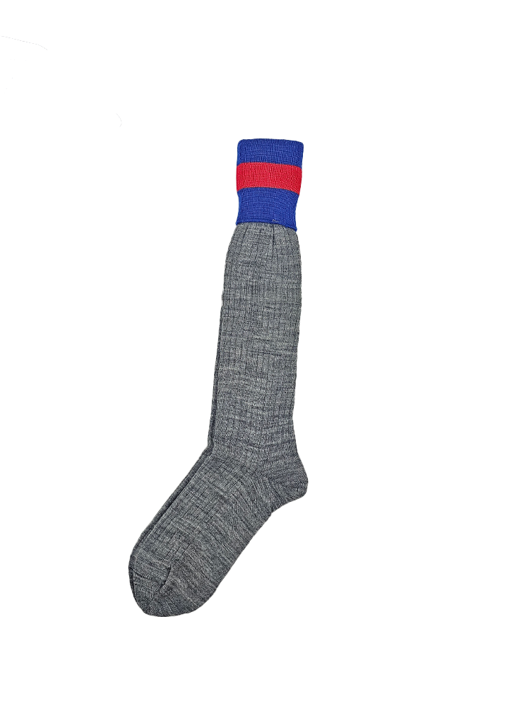 Hato Paora College Sock Grey/Royal/Red